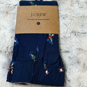 J. Crew Boxer Shorts Santa Large NWT